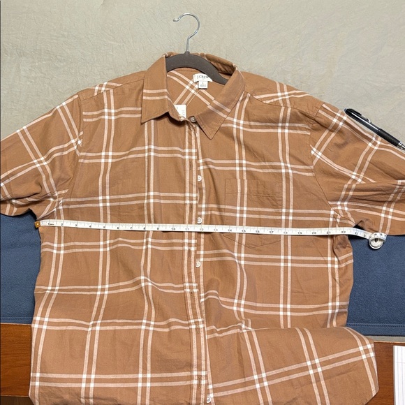 J. Crew Women's Brown Check Flannel Shirt - Picture 4 of 5
